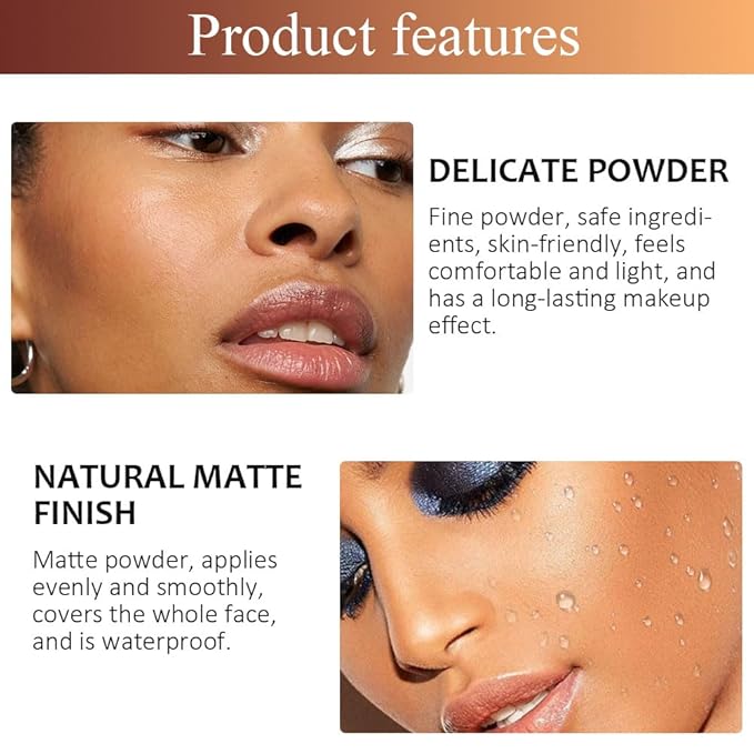 Pressed Matte Face Powder Makeup & Setting Powder for Poreless Wrinkle Blurring Contour Concealer Finishing,Lightweight,High Coverage,Shine Control, N.W 10g (03)-Velvo Beauty