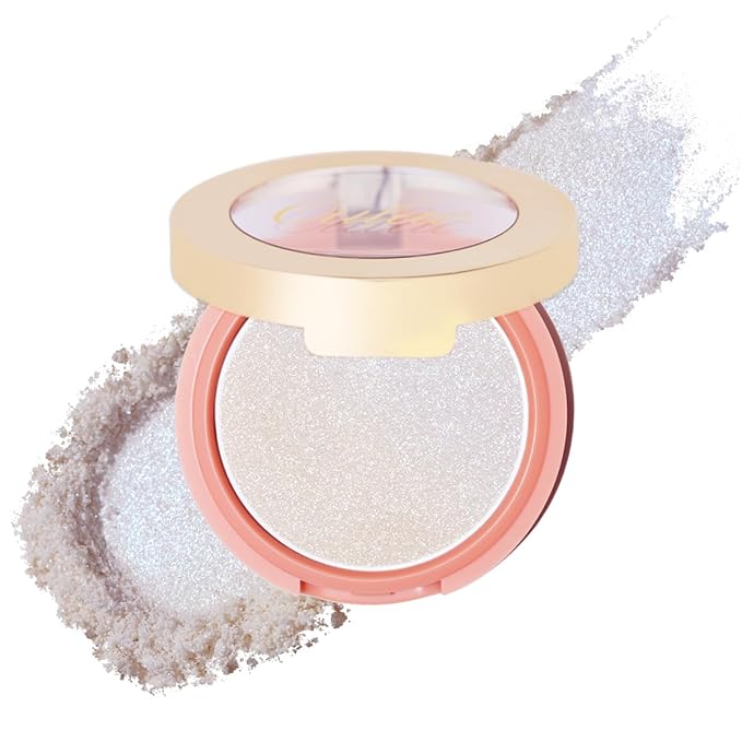 Oulac Luminisers Blush Face & Eyeshadow 2 in 1 Glow,Brighten Skin As Highlighter Makeup, Shimmer Blusher,Buildable and Vegan Cosmetics,4.8g F14 Blue Moon-Velvo Beauty