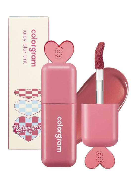 COLORGRAM Juicy Blur Tint 07 Cheery Up Lychee | Daily Semi-Matte, Semi-Glossy, Long-Lasting Lip Stain, Moisturizing, Buildable & Blendable, highly Pigmented (0.12 Fl. Oz.)-Velvo Beauty
