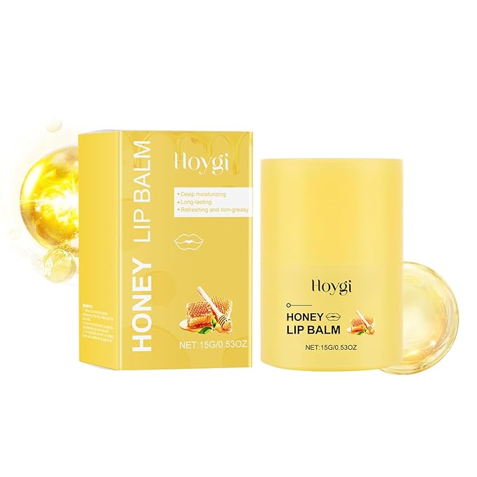 Honey Lip Balm, Propolis Long Lasting Hydrating Lip Butter & Mask, Overnight Nourishing Care, Gentle Exfoliation, Non-sticky Fresh Texture-Velvo Beauty