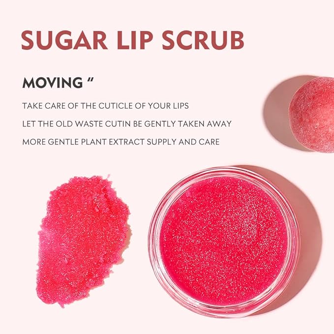3Pcs Lip Care Set, Exfoliator Lip Sugar Scrub, Lip Mask and Plumping Lip Oil, Effectively Moisturizes Lip Clear, Repairs Dry Lips-Velvo Beauty