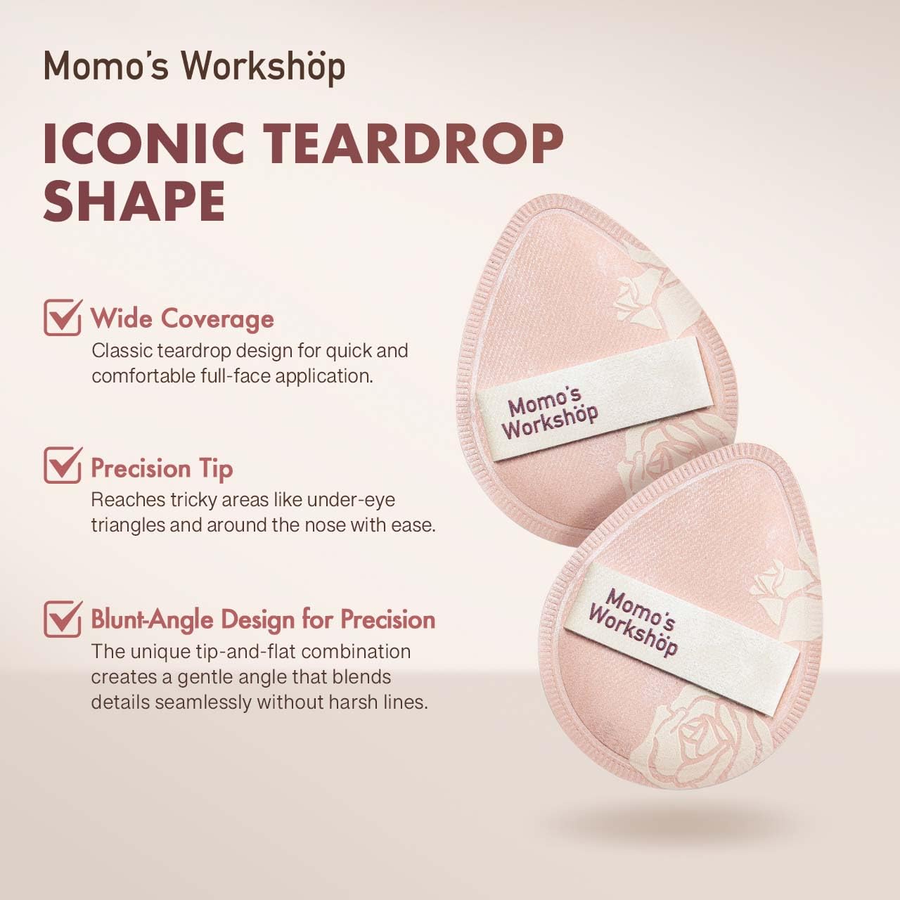Makeup Sponge, Rubycell, Egg Shape, Foundation Sponges with Glossy PU Leather, for Liquid/Sheer Foundations, Cosmetic Puff, Medium Bounce,Travel Friendly & Reusable,2pcs & Storage Case-Velvo Beauty