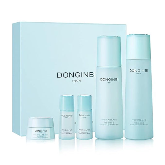 DONGINBI Hydra Bounce Korean Skin Care Set - Face Toner, Lotion, and Moisturizer with Red Ginseng and Hyaluronic Acid for Soft, Supple, and Hydrated Skin - Korean Face Moisturizer-Velvo Beauty