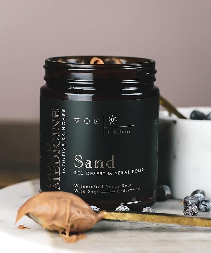 Sand Red Mineral Polish for Body & Face - Deep Exfoliator Scrub with Desert Mineral Sand - Natural Ingredients - Skincare for Women and Men (9 oz)-Velvo Beauty