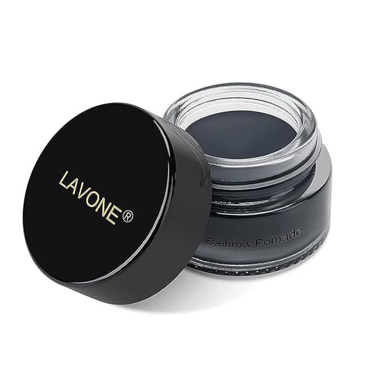 Eyebrow Pomade - Waterproof Brow Pomade for Long-lasting Results,Smudge Proof and Sweat Resistant Formula,Natural Eyebrow Makeup for All Skin Types and Tones - Dark Black-Velvo Beauty