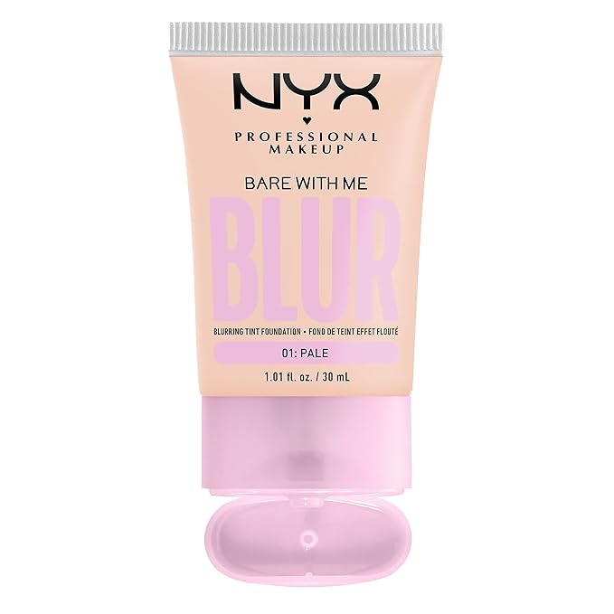 NYX PROFESSIONAL MAKEUP Bare With Me Blur Skin Tint Foundation Make Up with Matcha, Glycerin & Niacinamide - Pale-Velvo Beauty