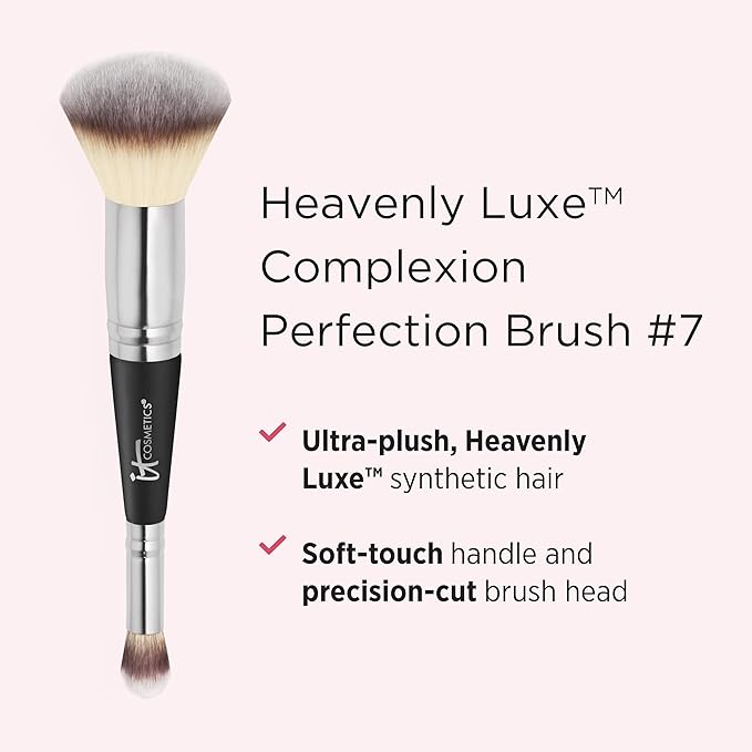 IT Cosmetics Makeup Set - Includes Supersize Bye Bye Under Eye Concealer (40.5 Deep) + Heavenly Luxe Complexion Perfection Concealer Brush (1 fl oz) - with Collagen, Hyaluronic Acid & Antioxidants-Velvo Beauty