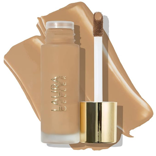 LAURA GELLER NEW YORK Double Take Liquid Foundation | Medium to Full Coverage, Natural Matte Finish, Sand-Velvo Beauty