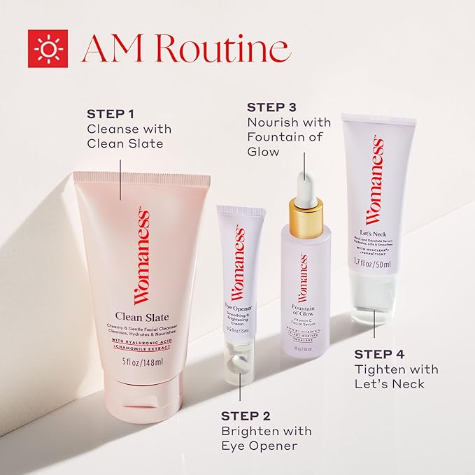 Womaness Let's Neck Firming Serum - Hydrates, Lifts, and Smoothes with Cooling & Massaging Roller Applicator - Cream for Women to Smooth Wrinkles & Tightening Sagging Skin - 50ml Roller-Velvo Beauty