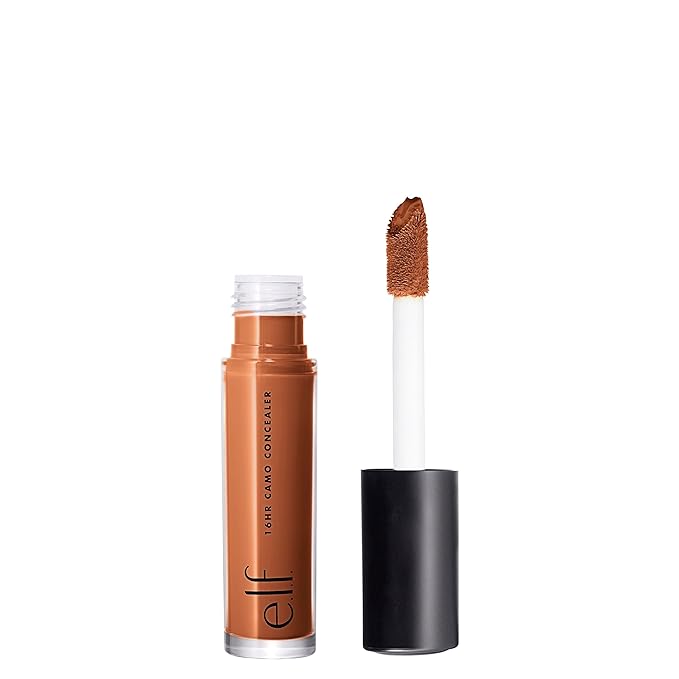 e.l.f. 16HR Camo Concealer, Full Coverage & Highly Pigmented, Matte Finish, Deep Cinnamon, 0.203 Fl Oz (6mL)-Velvo Beauty