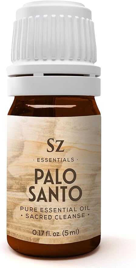 Palo Santo Essential Oil – 100% Pure – Ethically Sourced from Peru – Sacred Oil for Ritual Use, Spiritual Cleansing & Energy Clearing – Bursera graveolens – Vegan – 0.17 fl oz (5mL)-Velvo Beauty