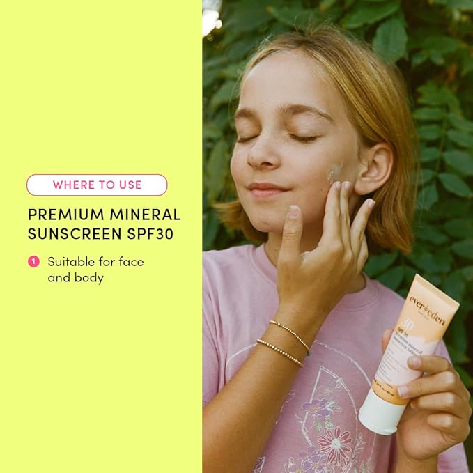 Evereden Premium Mineral Sunscreen SPF 30: Baby-Safe Whole-Family Mineral Sunblock Kids Love - Non-Nano Kids Sunscreen for Year-Round UVA & UVB Protection -Safe & Reef-Friendly - FSA Eligible-Velvo Beauty