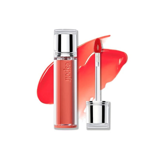 Espoir Couture Lip Tint Glaze #2 Odd Coral 0.14oz | Volumizing Lip Stain with Syrupy Shine | Long-Lasting & Vibrant Color for Radiant Lip Look | Moisturizing & Glossy Lip Tint | Korean Lip Makeup-Velvo Beauty