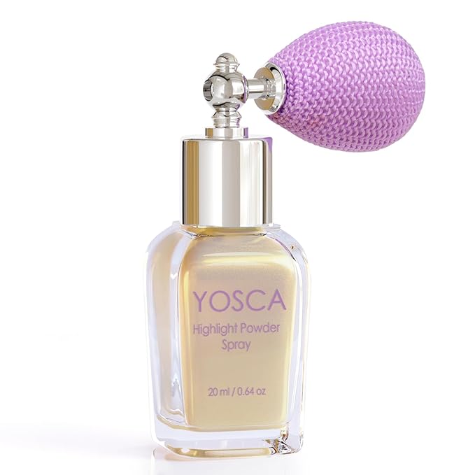 Highlighter Powder Spray, 20ML Cosmetic Grade High Gloss Body Shimmer Powder Fairy Dust Highlighter Sparkle Face Makeup Setting Magic Diamond Glitter Spray Shimmer Face Body Skin Hair Clothes-Velvo Beauty