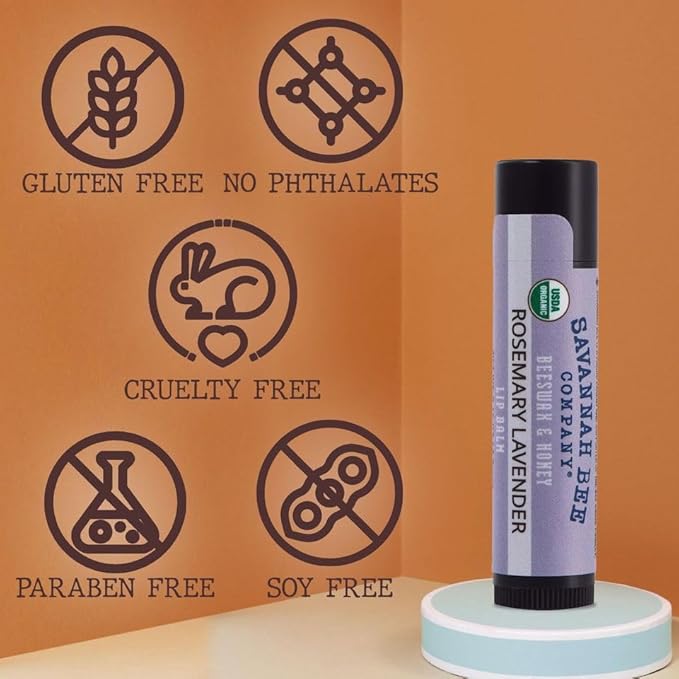 Savannah Bee Company Lip Balm - Lip Moisturizer for Chapped Lips - Hydrating Lip Balm with Pure Honey-Velvo Beauty