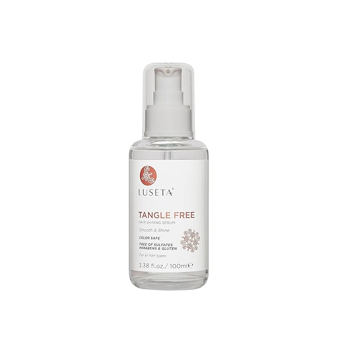 Luseta Tangle Free Routine Hair Serum Oil for Women and Men Detangling with Keratin and Argan Oil, Color Safe for Curly and Wavy Hair, Paraben & Gluten Free 3.38oz-Velvo Beauty