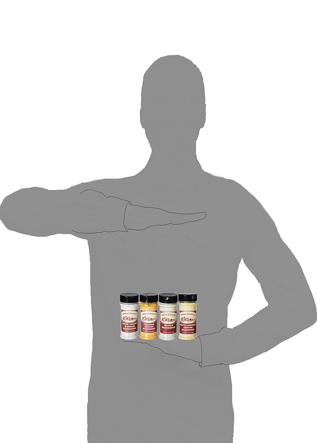 Amish Country Popcorn | Seasoning Variety Pack | 4 Bottles | White Cheddar - Cheddar Cheese - Sour Cream & Onion -Ranch | Nut Free | Old Fashioned, Non-GMO and Gluten Free-Velvo Beauty