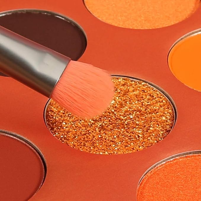 docolor Eyeshadow Palette 9Colors Orange Eyeshadow Gemstone Shadow Palettes Highly Pigmented Mattes Shimmers Smokey Glitter Cream Colorful Powder Blendable Long Lasting Waterproof Makeup Palette-Velvo Beauty