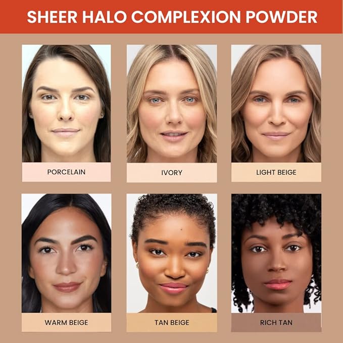 True + Luscious Sheer Halo Complexion Powder – Natural Matte Finish Foundation, Sheer to Medium Coverage – Clean, Vegan and Cruelty Free Powder Foundation – 0.32 oz-Velvo Beauty