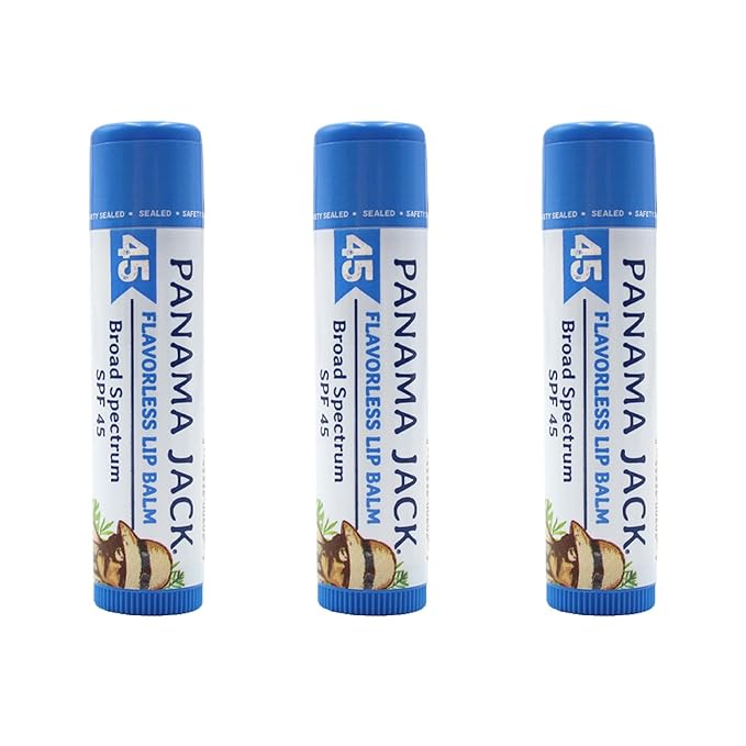 Panama Jack Sunscreen Lip Balm - SPF 45, Broad Spectrum UVA-UVB Sunscreen Protection, Prevents & Soothes Dry, Chapped Lips-Velvo Beauty
