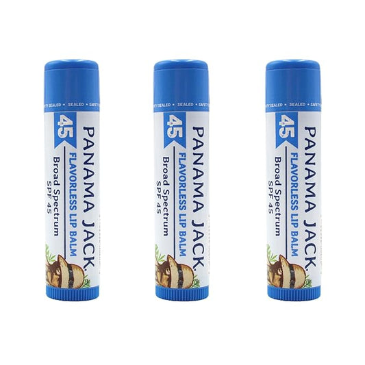 Panama Jack Sunscreen Lip Balm - SPF 45, Broad Spectrum UVA-UVB Sunscreen Protection, Prevents & Soothes Dry, Chapped Lips-Velvo Beauty