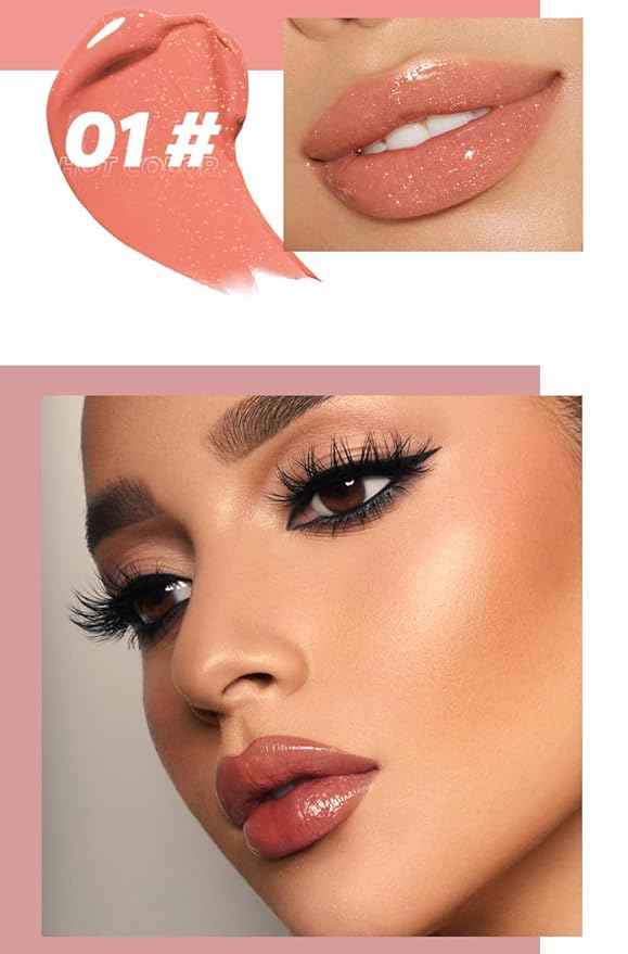 MAEPEOR Hydrating Lip Plumper 12 Colors Moisturizing Shiny Juicy Lip Balm Long Lasting Nourishing Lip Pluming Balm（Color 01)-Velvo Beauty