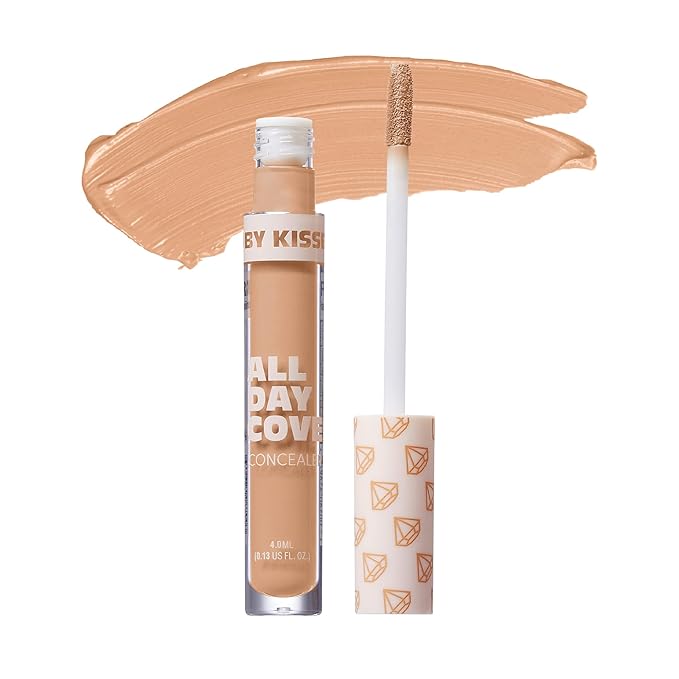 Ruby Kisses All Day Concealer Lightweight Full Coverage Multi-Use Concealer 0.13 Fl Oz (Natural Buff)-Velvo Beauty