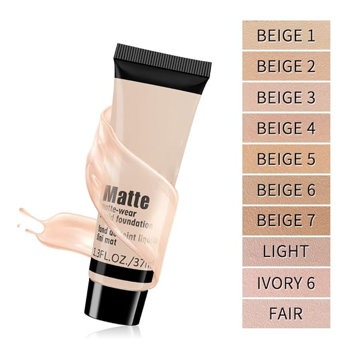 2 Pack Liquid Foundation Cream for Face Makeup,Durable Full Coverage Matte Concealer Make Up,Oil Control & Waterproof Base Primer -1+1 Fl.Oz (IVORY 6#)-Velvo Beauty