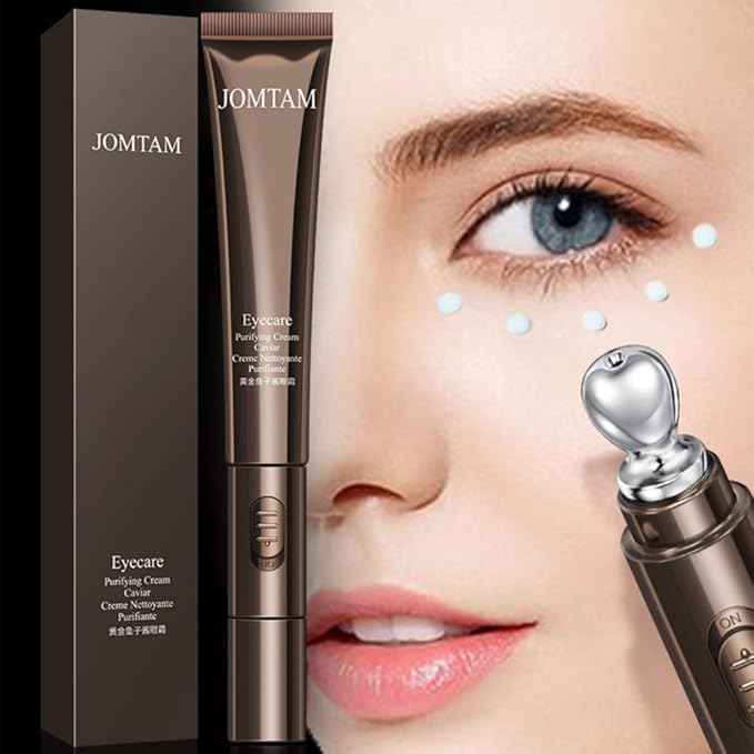 Eye Electro Vibro Purifying Cream Caviar Nettoyante Anti-Aging Removes Dark Circles Sodium Hyaluronate-Velvo Beauty