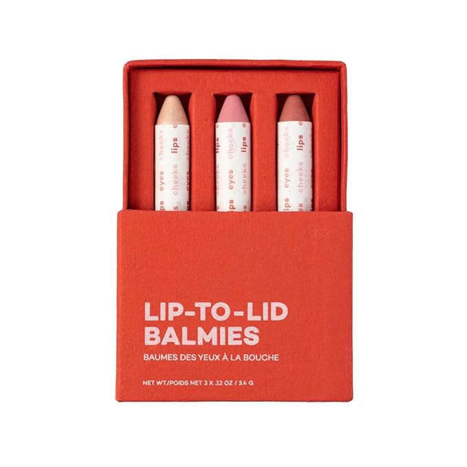 Axiology Multi Stick Crayons For Eyes, Lips, Cheeks Balmies Trio Gift Set Creamy Buildable Lightweight Moisturizing Blush Face Sticks Contour & Highlight All Day Wear Face Makeup (Cotton Candy Skies)-Velvo Beauty