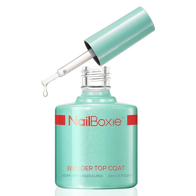 modelones Nail Builder Gel Top Coat, 2-in-One Clear Builder for Nails, LED Lamp Cured Top Coat Strengthener Glue Gel Polish in a Bottle for DIY Home Salon Gifts, 15ML-Velvo Beauty