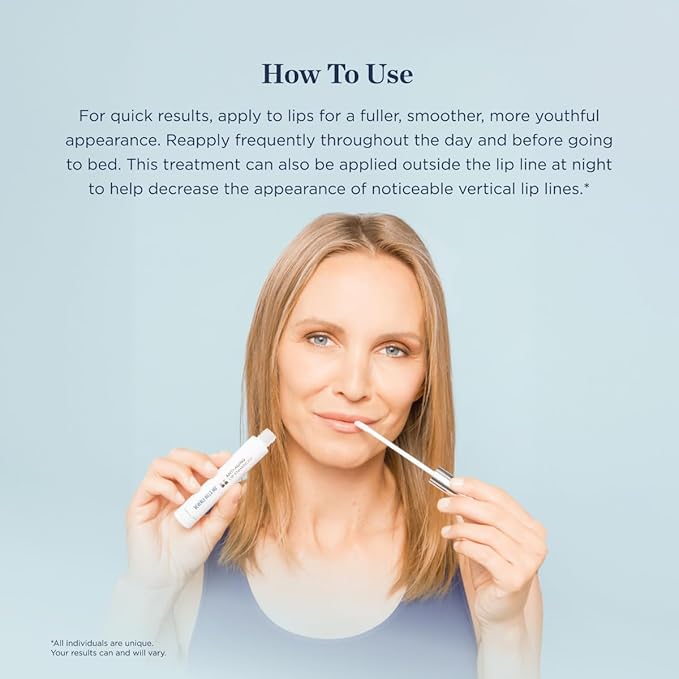 Anti Aging Lip Enhancer- Plumping Formula for Fuller, Hydrated Lips - Visibly Volumize, Smooth Lips w/Collagen Supporting Agents- Hyaluronic Acid, Ceramides, Peptides- No Sting/Burn-Velvo Beauty