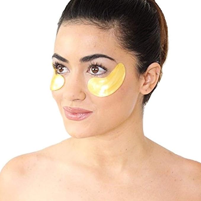 Jakuva 29PCS Gold Gel Crystal Collagen Eye Mask Under Eye Patches For Puffy Eyes and Dark Circles, Hydrating & Anti Aging,24k Gold Eye Mask Eye Patches for Moisturizing-Velvo Beauty