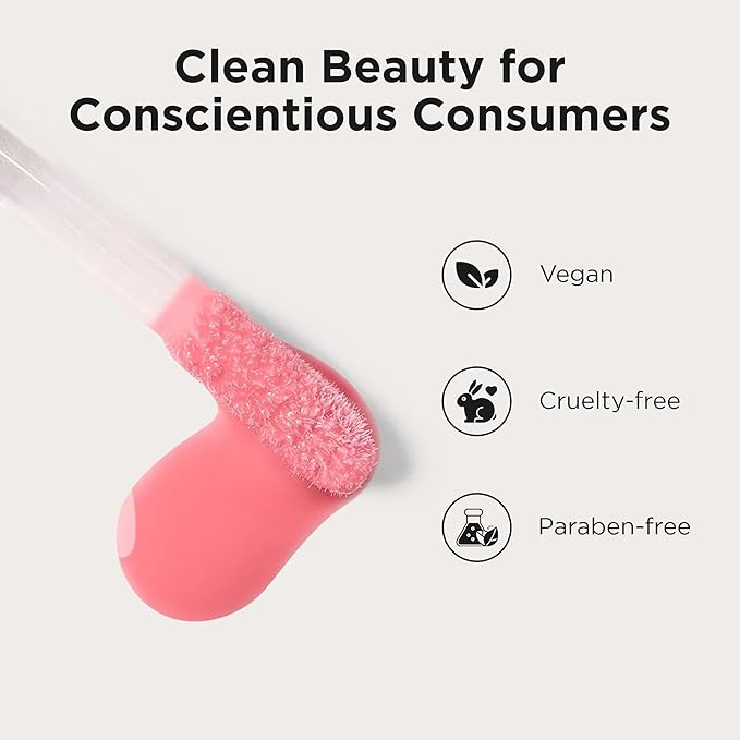 Côte Beauty The Necessity Peptide Lip Shine in Lyla - Plumping Coral Lip Gloss with Hyaluronic Acid, Shea Butter & Jojoba Oil - Non-Sticky, Long-Lasting Hydrating Formula-Velvo Beauty