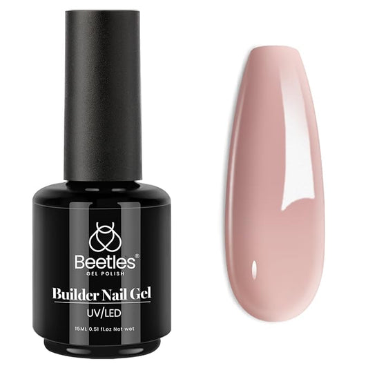 Beetles Builder Gel for Nails 7 in 1 Builder Nail Gel Color Nude Brown for Nails Extension & Building Apex Strengthen Thin Nails DIY Salon at Home Nail Art Base Gel Needed Gift for Women-Velvo Beauty