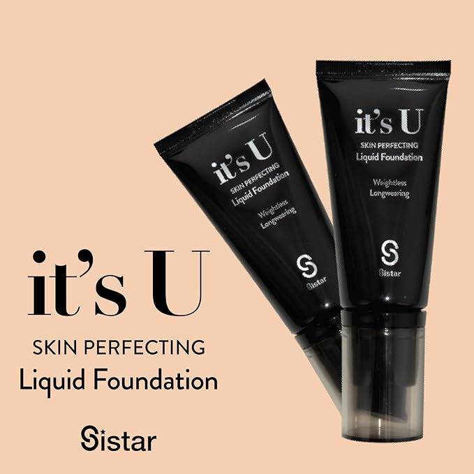 Sistar it's U Skin Perfecting Liquid Foundation Medium Coverage Buildable Weightless Longwearing Blendable 35 g / 1.23 oz. (Bronze)-Velvo Beauty