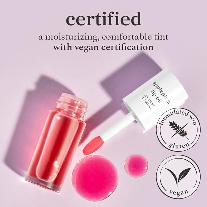 NOONI Korean Lip Oil - Appleplum | Long-Lasting, Moisturizing, Plumping, Revitalizing for Dry Lips, Waterproof, No Peel Off, Korean Tint, Hydrating, Nourishing Crystal Clear, 0.12 FL Oz-Velvo Beauty