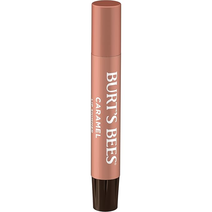 Burt's Bees Shimmer Lip Tint Set, Tinted Lip Balm Stick, Moisturizing for All Day Hydration with Natural Origin Glowy Pigmented Finish & Buildable Color, Caramel (4-Pack)-Velvo Beauty