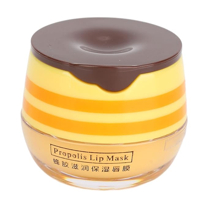 Lip Sleeping , 2PCS Lip Balm Honey Pot, Propolis Moisturizing Honey Lip Lip Balm, Hydrating & Prevention Dry and Cracked Lip Scrubs Exfoliator-Velvo Beauty