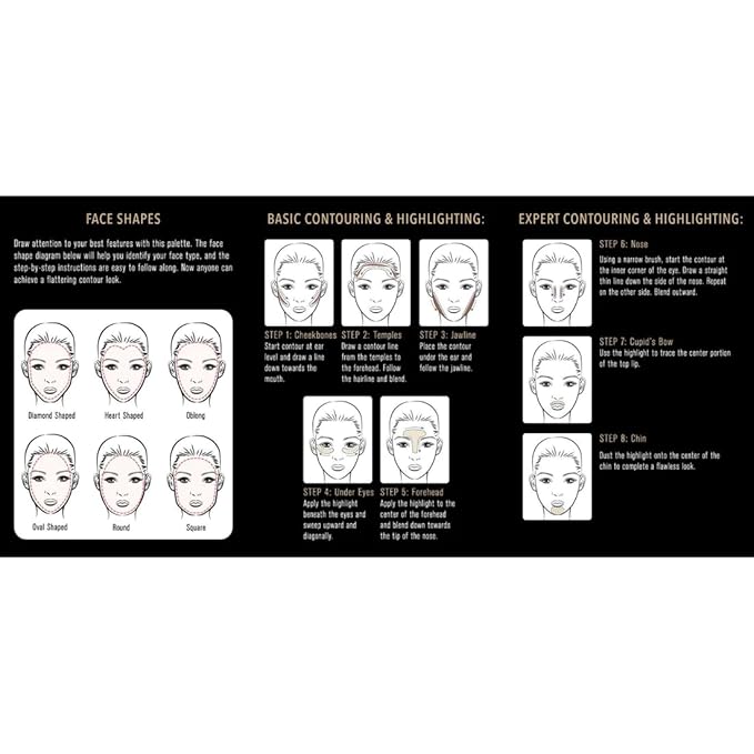 Elizabeth Mott Bronzer Contour Kit & Highlighting Powder - Cruelty Free & Paraben Free - 6 Shades for a Natural Glow-Velvo Beauty