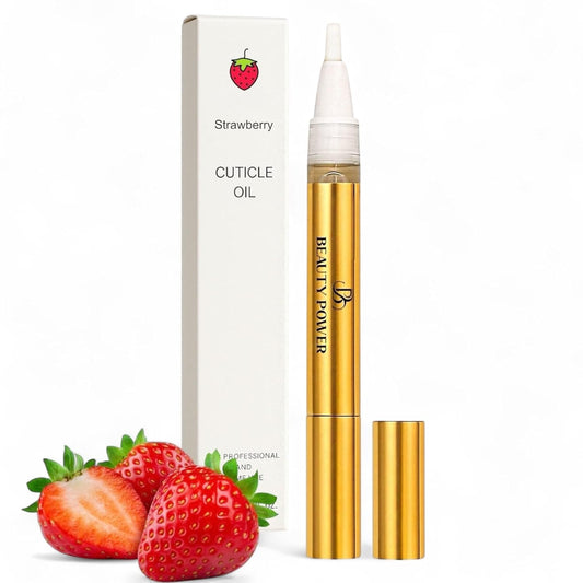 Cuticle Oil Pen - Strawberry Scent, Vitamin E Nail Strengthener and Growth Serum for Nail Care, Nourishing and Hydrating Formula for Healthier, Stronger Nails-Velvo Beauty