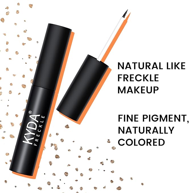 2 Colors Liquid Freckle Pen, Natural Like Freckle Makeup Pen Soft Dot Spot, Waterproof and Smudgeproof Quick Dry for Instant Create Realistic Freckles Make Up(Dark Brown+Light Brown)-Velvo Beauty