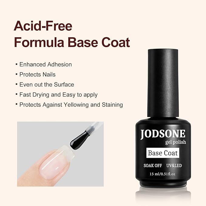 JODSONE 15 ML Blooming Gel Nail Polish Enrich Nail Life Base Coat Top Coat Solid Gel Manicure-Velvo Beauty