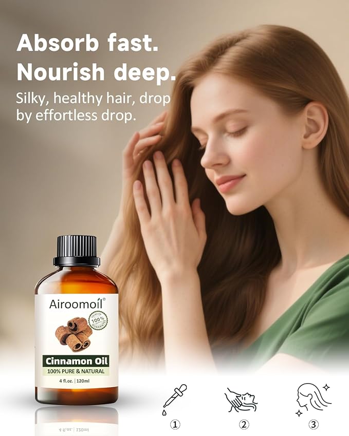 Pure Cinnamon Essential Oil, 100% Pure Natural Cinnamon Essential Oil, Premium Grade Essential Oils for Diffusers for Home, Skin, Care Massage, Soap Making, Aromatherapy, 4 Fl Oz | 120ml-Velvo Beauty