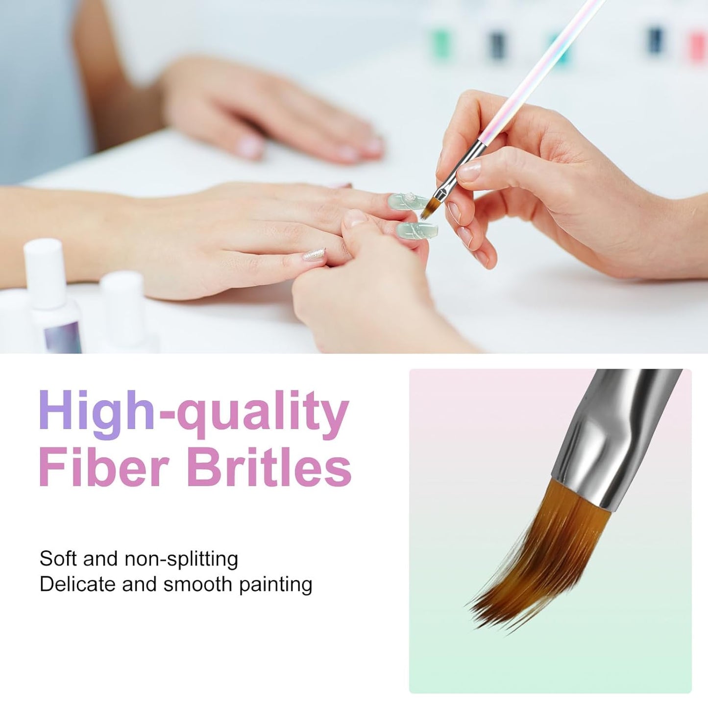 Artdone 12 PCS Nail Art Brushes Set Nail Art Liner Brush and Nail Dotting Pen Gel Polish Painting Tools For Nail Art Design Include Extension Gel Nail Brush And Arylic Nails-Velvo Beauty