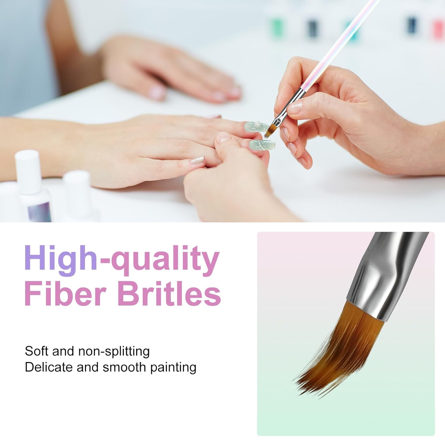 Artdone 12 PCS Nail Art Brushes Set Nail Art Liner Brush and Nail Dotting Pen Gel Polish Painting Tools For Nail Art Design Include Extension Gel Nail Brush And Arylic Nails-Velvo Beauty