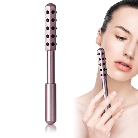 Germanium Beauty Stone Roller for Uplifting Face Massager Roller (Rose Gold)-Velvo Beauty