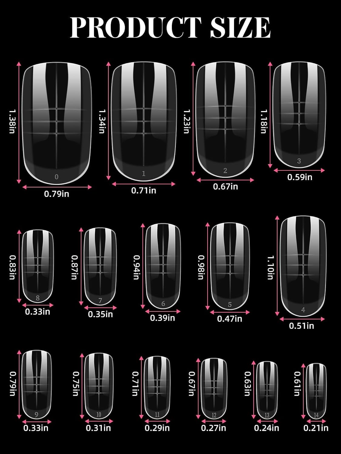 300 Pcs Toe Dual Nail Forms for Poly Extension Gel, EBANKU Toenail Dual Forms Reusable Full Cover Molds for French Tip Acrylic Toenails Pedicure for Salon & DIY at Home 15 Sizes-Velvo Beauty