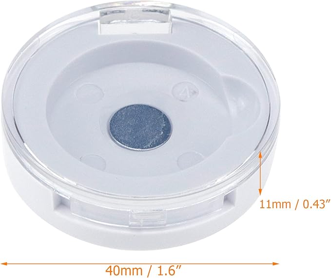 4 Pack Empty Eyeshadow Holder Case Round Magnetic Makeup Eyeshadow Lipstick Palette Container For Travel Sample DIY - White-Velvo Beauty