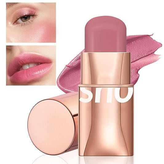 Cream Blush Stick for Cheeks Makeup,Waterproof Blush Face Stick Multi-Use Lip and Cheek Tint,Matte Finish Lightweight Easy to Blend Natural Cream Blusher Makeup for All Skin Tones- Pink-Velvo Beauty